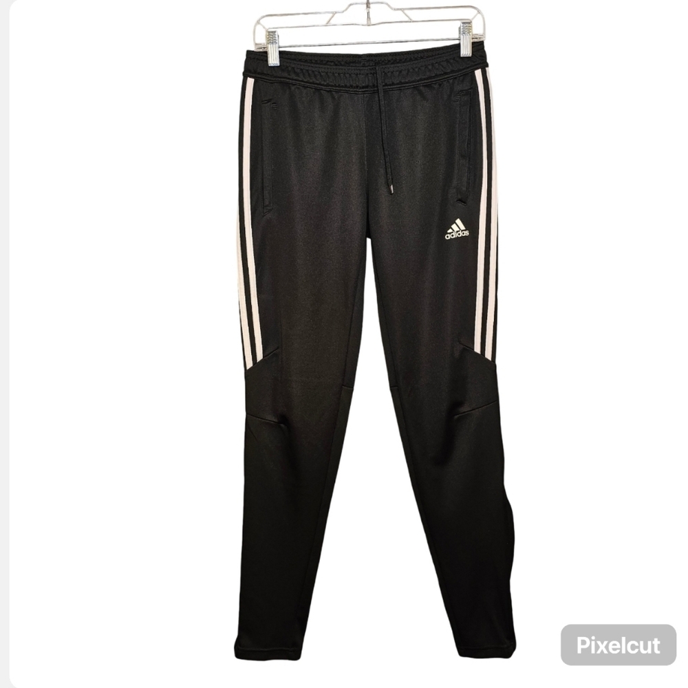 Adidas climacool black with white stripes track pant joggers size S US